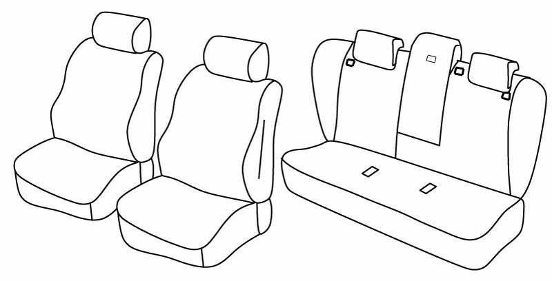 Set coprisedili Superior - Beige - su misura per Bmw Serie 5 Touring (E61) (04/04>05/10)