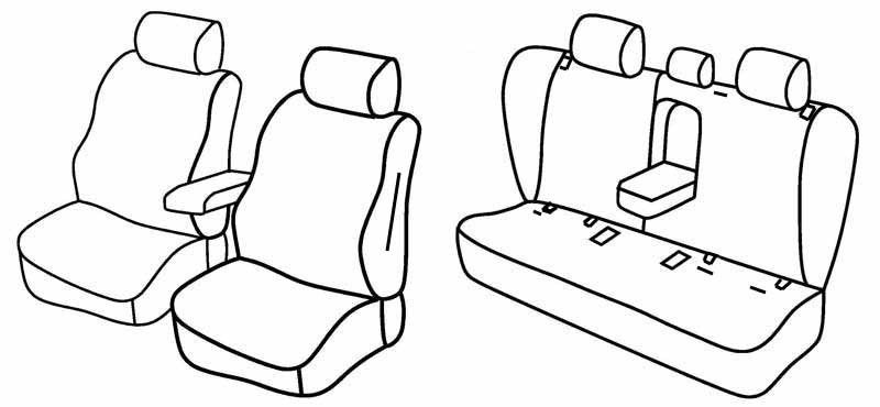 Set coprisedili Superior - Beige - su misura per Bmw Serie 3 Touring (E91) (09/05>05/12)