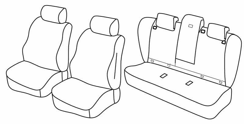 Set coprisedili Superior - Beige - su misura per Bmw Serie 5 Touring (E61) (04/04>05/10)