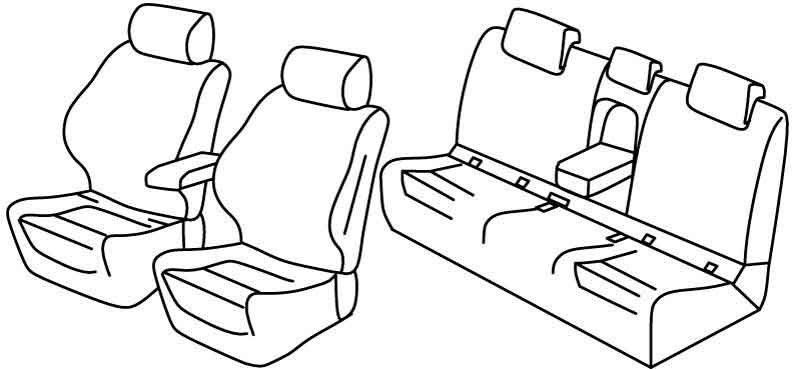 Set coprisedili Superior - Beige - su misura per Bmw X1 (F48) (11/15>07/22) sDrive