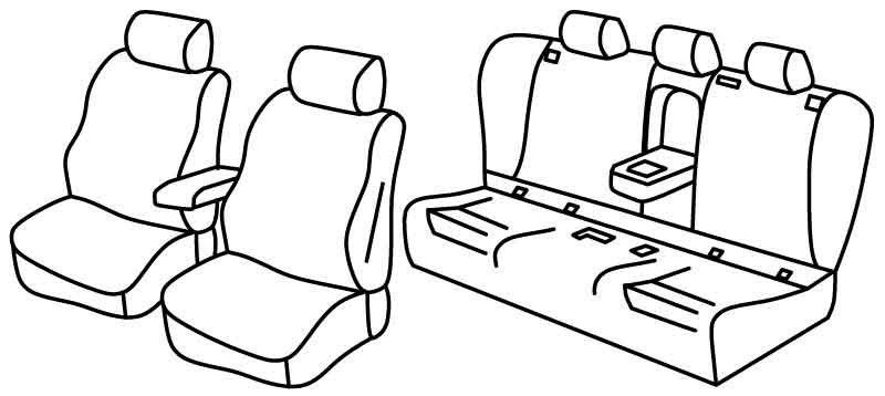 Set coprisedili Superior - Beige - su misura per Bmw Serie 3 Gran Turismo (F34) (04/13>12/20)