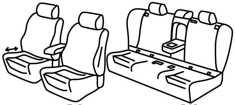Set coprisedili Superior - Beige - su misura per Bmw Serie 3 Touring (F31) (06/12>07/19)