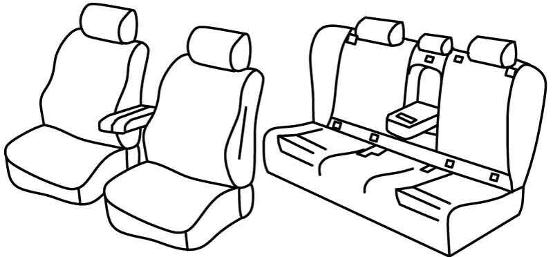 Set coprisedili Superior - Beige - su misura per Bmw Serie 5 Touring (G31) (04/17>)