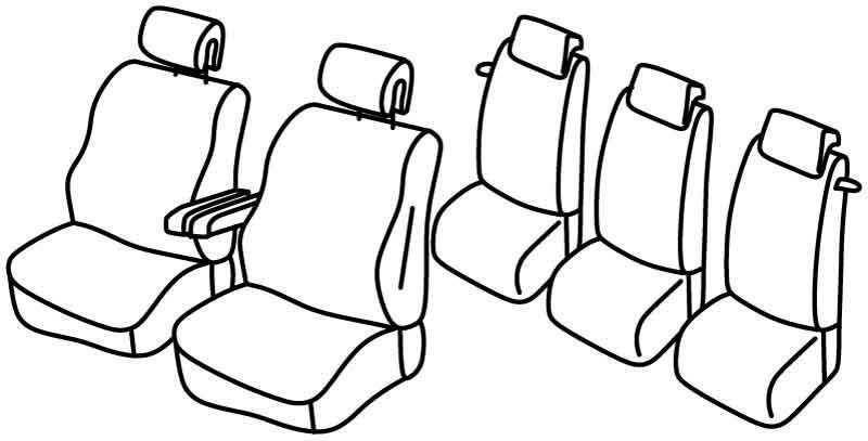 Set coprisedili Superior - Beige - su misura per Citroen C4 Grand Picasso (10/06>09/13)
