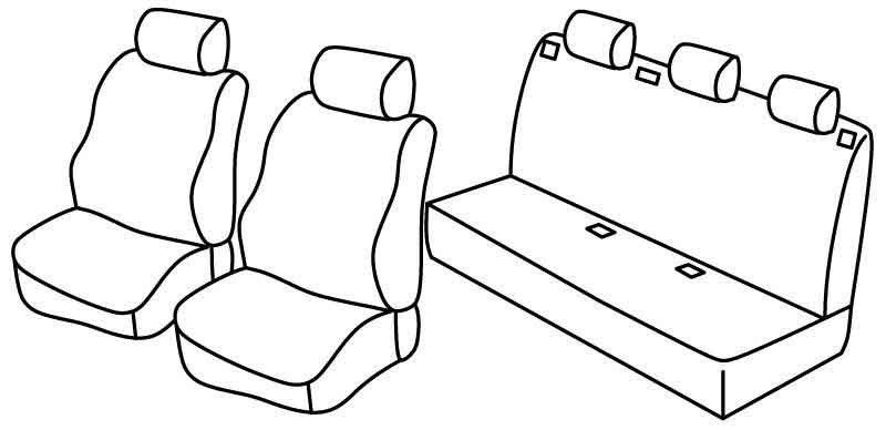 Set coprisedili Superior - Beige - su misura per Citroen Berlingo Multispace (04/08>08/18)