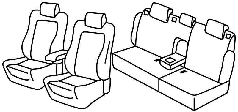 Set coprisedili Superior - Beige - su misura per Citroen C5 4p (05/08>12/17)