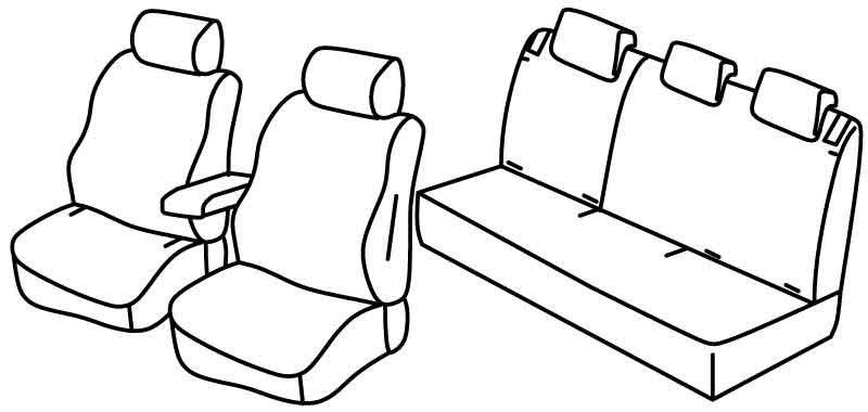 Set coprisedili Superior - Beige - su misura per Citroen C3 Aircross (10/17>)