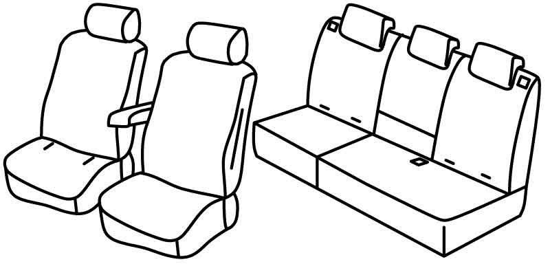 Set coprisedili Superior - Beige - su misura per Citroen C3 Aircross (10/17>)