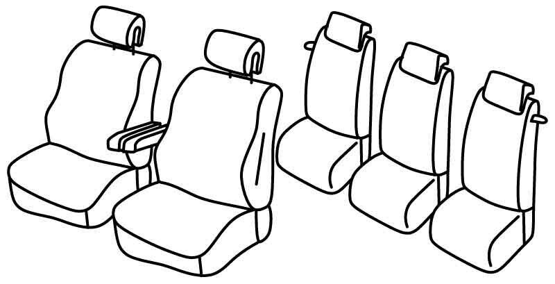 Set coprisedili Superior - Beige - su misura per Citroen C4 Grand Picasso (10/06>09/13) Exclusive