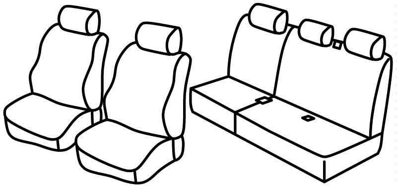 Set coprisedili Superior - Beige - su misura per Dacia Logan MCV 5p (02/07>06/13)