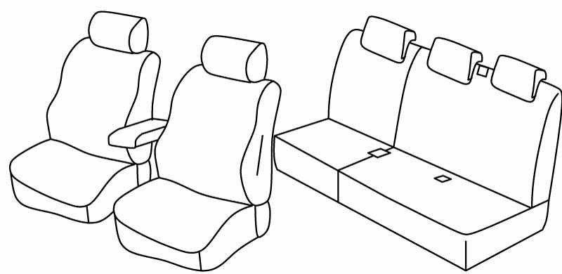 Set coprisedili Superior - Beige - su misura per Dacia Lodgy (05/12>01/21)  - Dacia Lodgy Stepway (02/21>08/22)