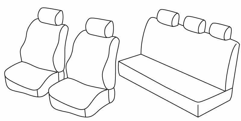 Set coprisedili Superior - Beige - su misura per Dacia Logan 5p (01/06>06/11)