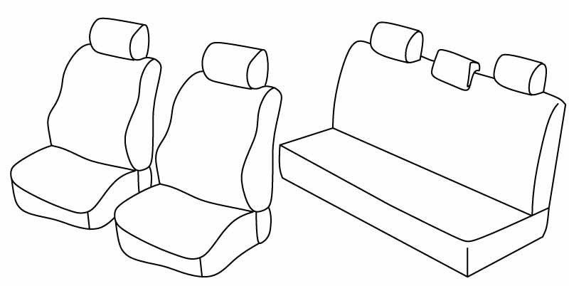 Set coprisedili Superior - Beige - su misura per Dacia Logan 5p (01/06>06/11)
