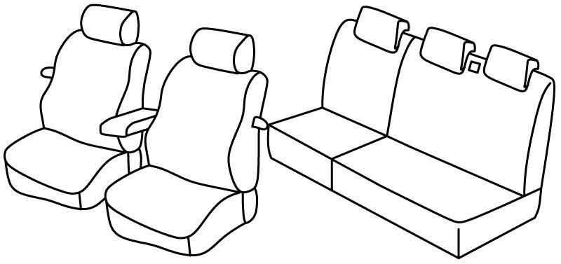 Set coprisedili Superior - Beige - su misura per Fiat Stilo 3p (01/02>12/07) Active