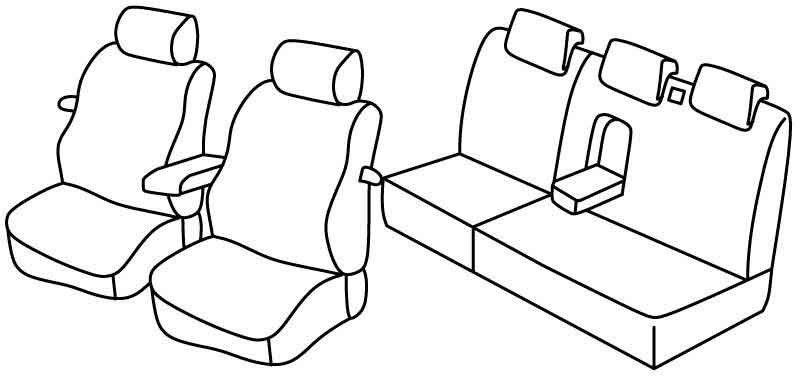 Set coprisedili Superior - Beige - su misura per Fiat Stilo 3p (01/02>12/07) Dinamic