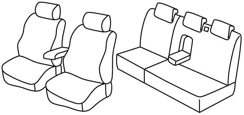 Set coprisedili Superior - Beige - su misura per Fiat Stilo 5p (01/02>12/07) Dinamic
