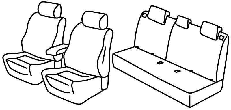 Set coprisedili Superior - Beige - su misura per Fiat Tipo 4p (12/15>09/20)