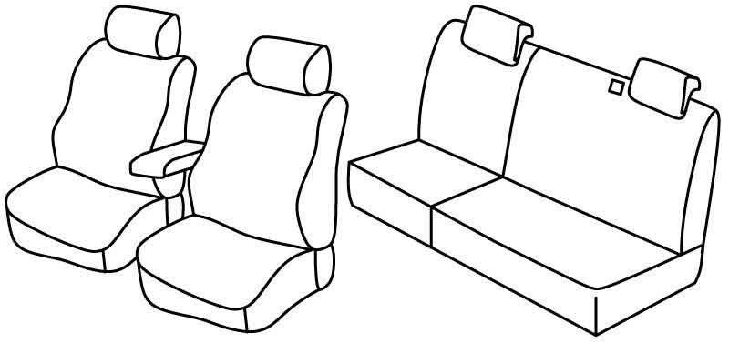 Set coprisedili Superior - Beige - su misura per Fiat Stilo 5p (01/02>12/07) Active