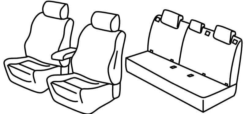 Set coprisedili Superior - Beige - su misura per Fiat Tipo 5p (05/16>09/20)