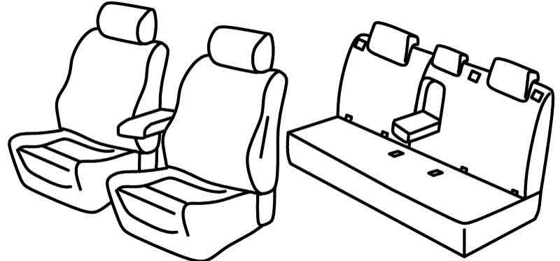 Set coprisedili Superior - Beige - su misura per Fiat Tipo 5p (05/16>09/20)