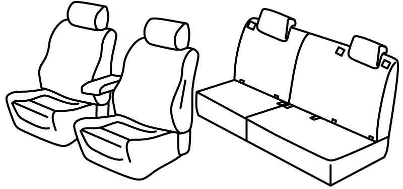 Set coprisedili Superior - Beige - su misura per Fiat Tipo sw (09/16>09/20)