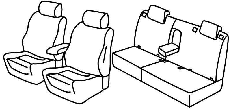 Set coprisedili Superior - Beige - su misura per Fiat Tipo sw (09/16>09/20)