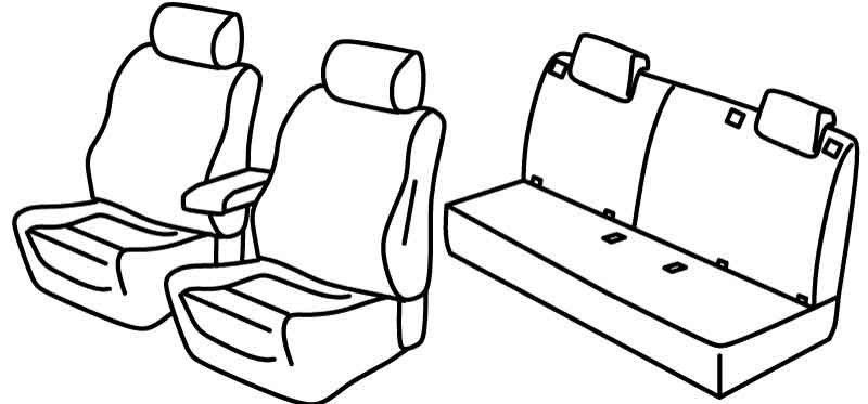 Set coprisedili Superior - Beige - su misura per Fiat Tipo 5p (05/16>09/20)