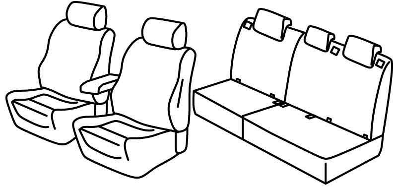 Set coprisedili Superior - Beige - su misura per Fiat Tipo sw (09/16>09/20)