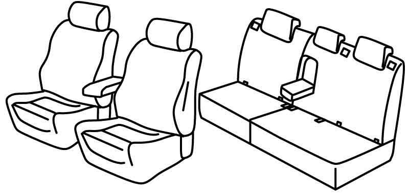 Set coprisedili Superior - Beige - su misura per Fiat Tipo sw (09/16>09/20)