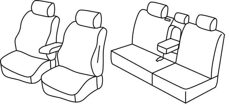 Set coprisedili Superior - Beige - su misura per Fiat Freemont (05/11>11/16)