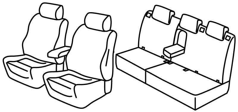 Set coprisedili Superior - Beige - su misura per Fiat Tipo sw (09/16>09/20)