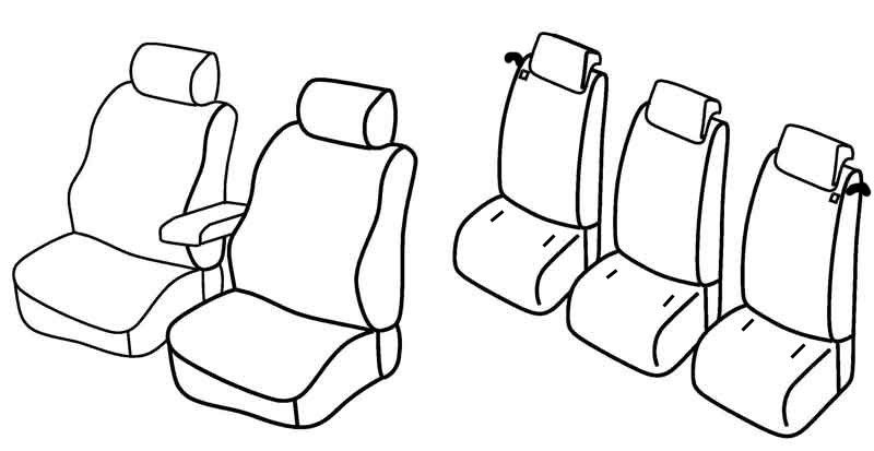 Set coprisedili Superior - Beige - su misura per Ford C-Max (11/10>03/20)