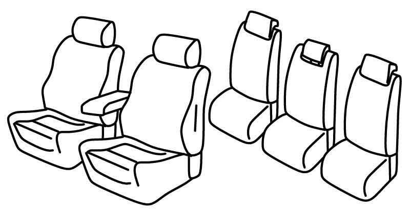 Set coprisedili Superior - Beige - su misura per Ford C-Max 7 (11/10>03/20)