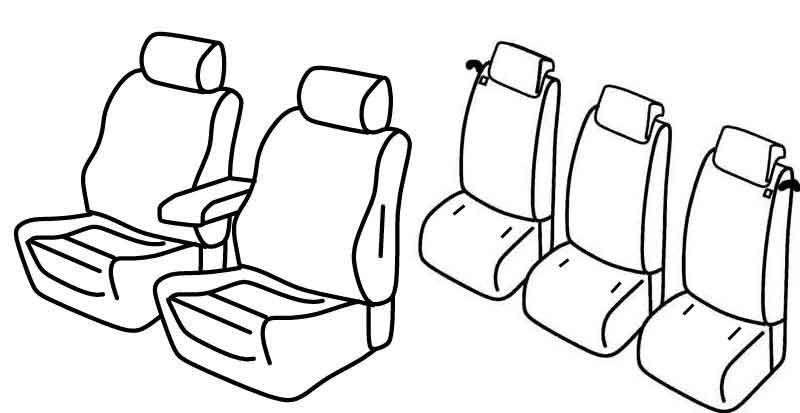 Set coprisedili Superior - Beige - su misura per Ford C-Max (11/10>03/20)