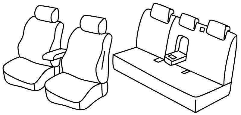 Set coprisedili Superior - Beige - su misura per Ford Edge (09/18>03/21)