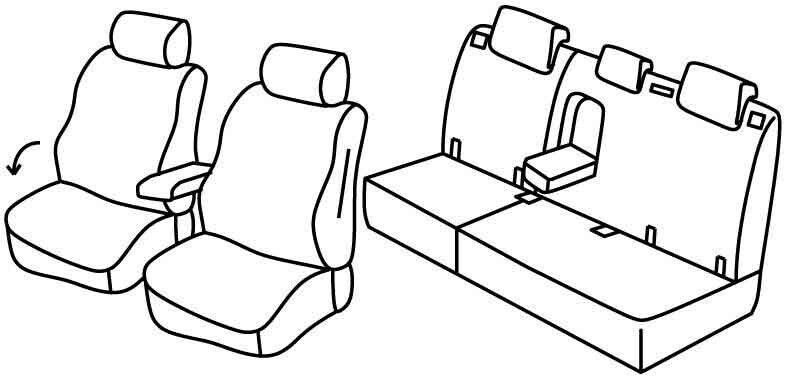 Set coprisedili Superior - Beige - su misura per Chevrolet Trax (03/13>09/15)  - Opel Mokka (11/12>03/16)  - Opel Mokka X (04/16>12/19)