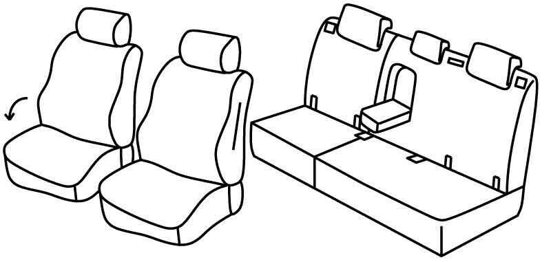Set coprisedili Superior - Beige - su misura per Chevrolet Trax (03/13>09/15)  - Opel Mokka (11/12>03/16)  - Opel Mokka X (04/16>12/19)