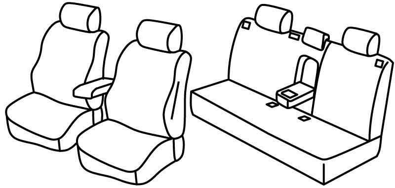 Set coprisedili Superior - Beige - su misura per Chevrolet Cruze 4p (03/09>09/15)