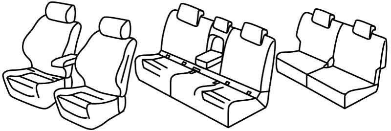Set coprisedili Superior - Beige - su misura per Bmw Serie 2 Gran Tourer (05/15>11/22)