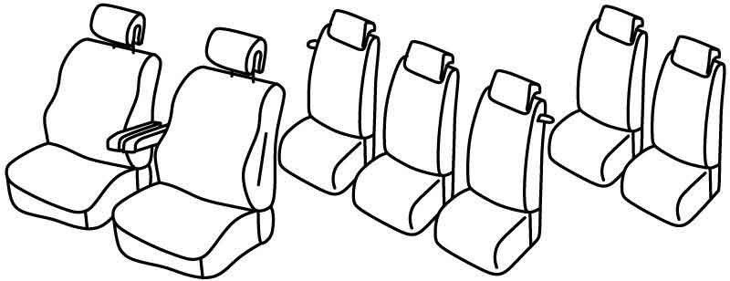Set coprisedili Superior - Beige - su misura per Citroen C4 Grand Picasso (10/06>09/13)