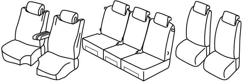 Set coprisedili Superior - Beige - su misura per Citroen C4 Grand Picasso (10/13>05/16) Space Tourer