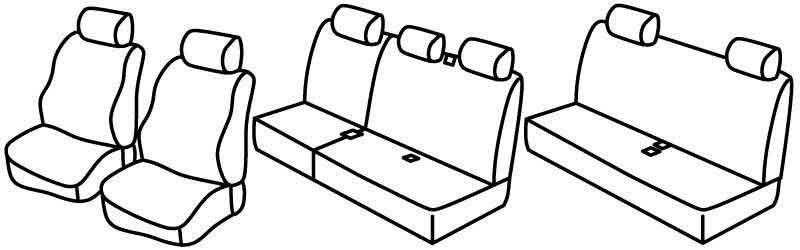Set coprisedili Superior - Beige - su misura per Dacia Logan MCV 5p (02/07>06/13)
