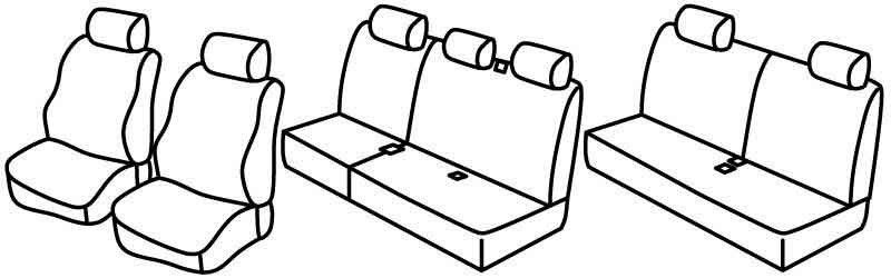 Set coprisedili Superior - Beige - su misura per Dacia Logan MCV 5p (02/07>06/13)