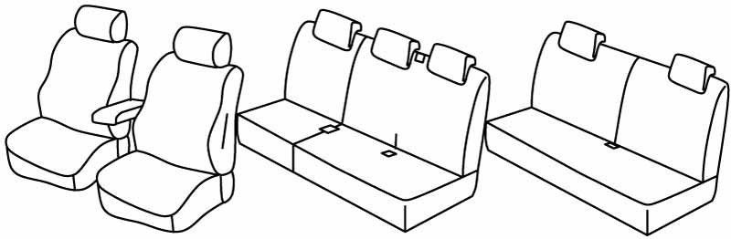 Set coprisedili Superior - Beige - su misura per Dacia Lodgy (05/12>01/21)  - Dacia Lodgy Stepway (02/21>08/22)