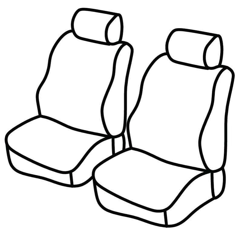 Set coprisedili Superior - Grigio/Nero - su misura per Ford Transit Courier (03/14>) fino al 2018