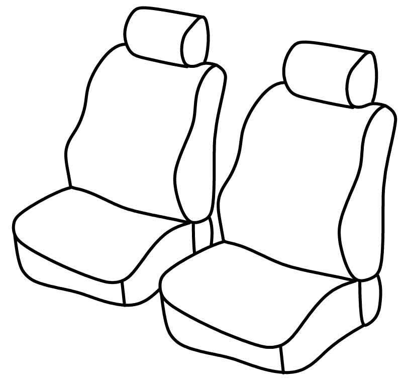 Set coprisedili Superior - Nero/Grigio - su misura per Ford Transit Connect (11/13>03/17)