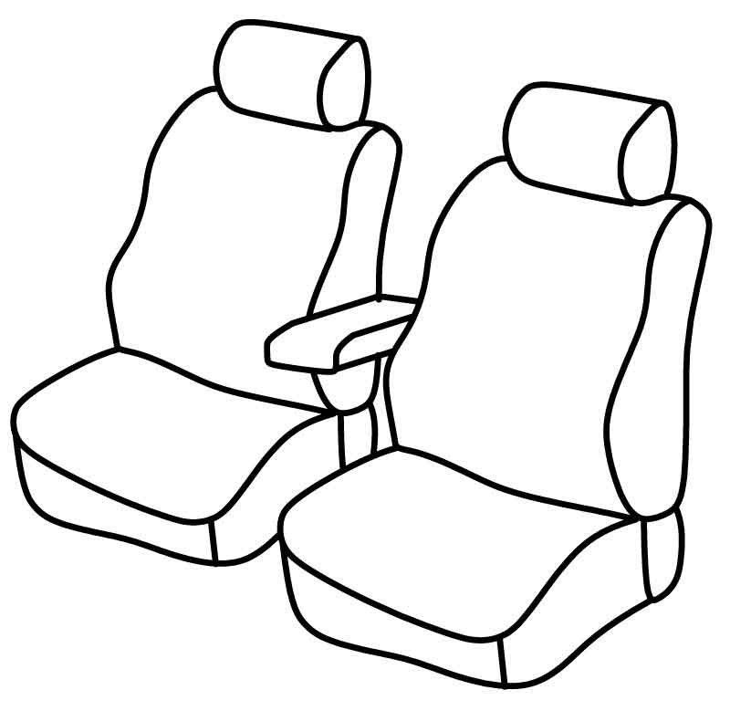 Set coprisedili Superior - Beige - su misura per Mercedes Citan (10/12>)