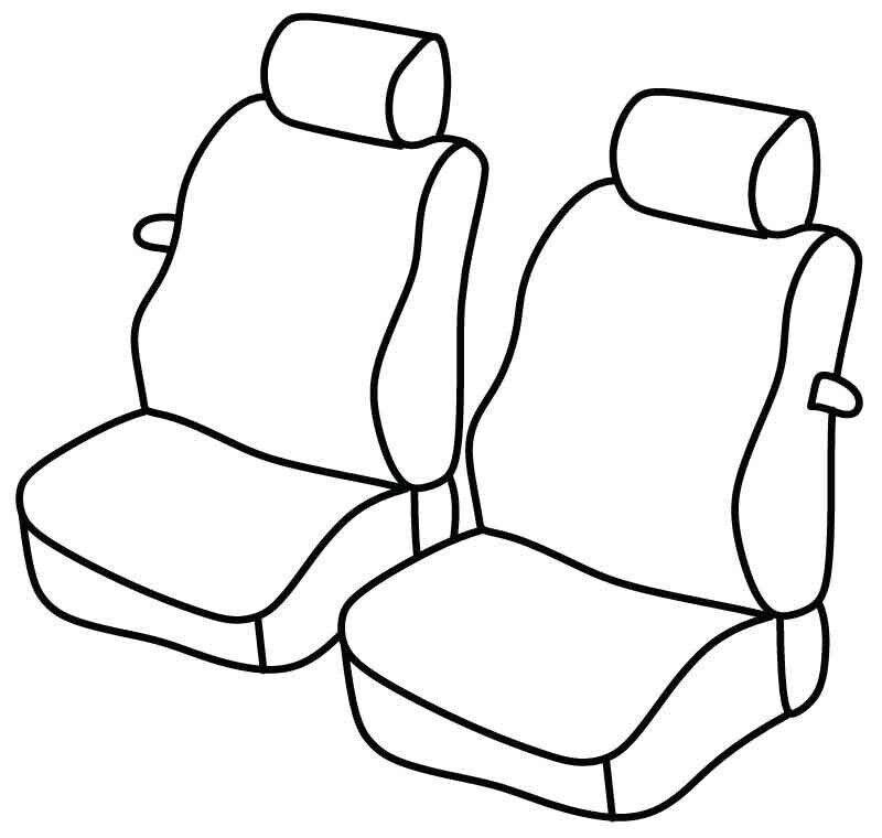 Set coprisedili Superior - Nero/Grigio - su misura per Opel Combo (10/01>03/12)