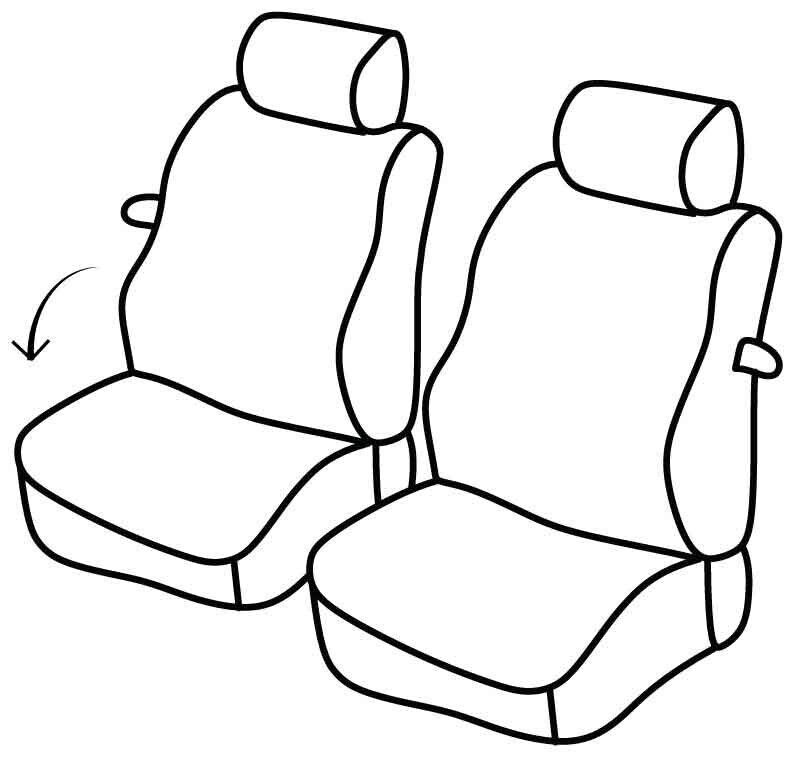 Set coprisedili Superior - Grigio/Nero - su misura per Opel Combo (10/01>03/12)