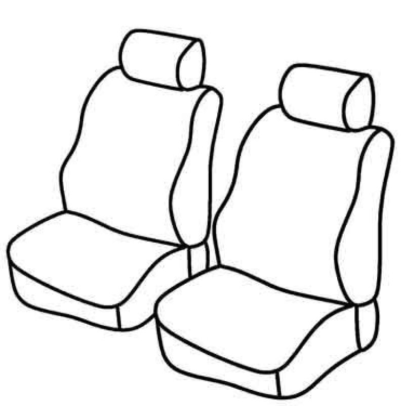 Set coprisedili Superior - Grigio/Nero - su misura per Renault Kangoo (08/97>01/08) fino al 2003